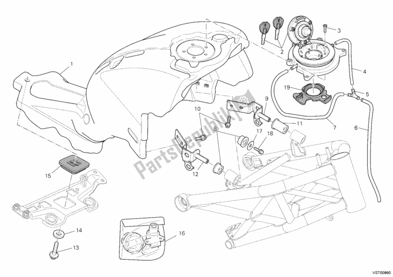 Tutte le parti per il Serbatoio Di Carburante del Ducati Monster 796 ABS 2013